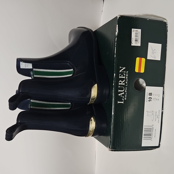 Ralph Lauren Rain Shoe (Ankle) Boot Blue 10B - Picture 9 of 11